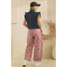 Load image into Gallery viewer, Denim Vest with Front Pleat Details and Ruffles