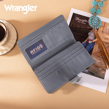 Load image into Gallery viewer, Wrangler Floral Tooled Wallet (jean)