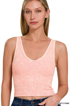 Load image into Gallery viewer, CROPPED PADDED V-NECK ANK TOP AH