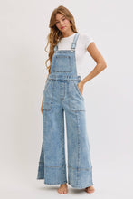 Load image into Gallery viewer, DENIM OVERALL WIDE-LEG JUMPSUIT