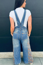 Load image into Gallery viewer, Vintage Rose Patchwork Overalls