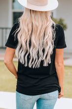 Load image into Gallery viewer, Black Western Aztec Printed Crewneck Graphic Tee