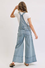 Load image into Gallery viewer, DENIM OVERALL WIDE-LEG JUMPSUIT