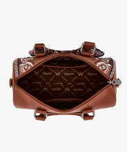 Load image into Gallery viewer, Wrangler Bandana Paisley Print Barrel Crossbody brn