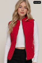 Load image into Gallery viewer, Suede Piping Quilted Padding Vest