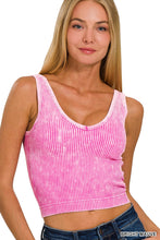 Load image into Gallery viewer, CROPPED PADDED V-NECK ANK TOP AH