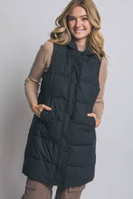 Load image into Gallery viewer, Hooded Long Quilted Puffer Vest