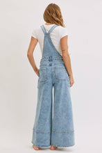 Load image into Gallery viewer, DENIM OVERALL WIDE-LEG JUMPSUIT
