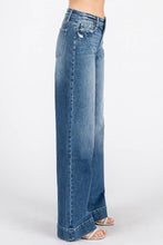 Load image into Gallery viewer, MID RISE STRETCH TROUSER WIDE LEG JEANS