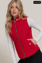 Load image into Gallery viewer, Suede Piping Quilted Padding Vest