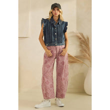 Load image into Gallery viewer, Denim Vest with Front Pleat Details and Ruffles