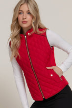 Load image into Gallery viewer, Suede Piping Quilted Padding Vest