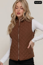 Load image into Gallery viewer, Suede Piping Quilted Padding Vest