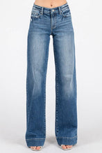 Load image into Gallery viewer, MID RISE STRETCH TROUSER WIDE LEG JEANS
