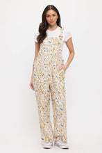 Load image into Gallery viewer, ROOSTER AND FLORAL PRINT OVERALLS