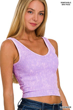 Load image into Gallery viewer, CROPPED PADDED V-NECK ANK TOP AH