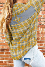 Load image into Gallery viewer, Plaid Embroidery Patch Button-Down Shacket GINGER
