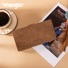 Load image into Gallery viewer, Wrangler Floral Tooled Wallet Brn
