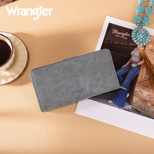 Load image into Gallery viewer, Wrangler Floral Tooled Wallet (jean)
