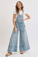 Load image into Gallery viewer, DENIM OVERALL WIDE-LEG JUMPSUIT
