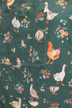 Load image into Gallery viewer, DUCKS AND CHICKENS FLORAL PRINT OVERALLS

