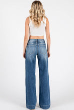 Load image into Gallery viewer, MID RISE STRETCH TROUSER WIDE LEG JEANS
