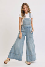 Load image into Gallery viewer, DENIM OVERALL WIDE-LEG JUMPSUIT
