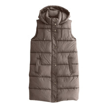 Load image into Gallery viewer, Mid-Length Hooded Puffer Vest AH
