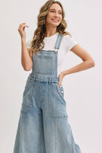 Load image into Gallery viewer, DENIM OVERALL WIDE-LEG JUMPSUIT
