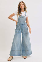 Load image into Gallery viewer, DENIM OVERALL WIDE-LEG JUMPSUIT
