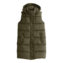 Load image into Gallery viewer, Mid-Length Hooded Puffer Vest AH

