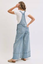 Load image into Gallery viewer, DENIM OVERALL WIDE-LEG JUMPSUIT
