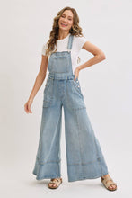 Load image into Gallery viewer, DENIM OVERALL WIDE-LEG JUMPSUIT
