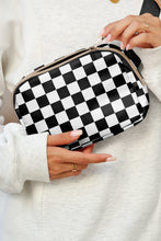 Load image into Gallery viewer, White Checkered Print Buckle Wide Belt Crossbody Bag
