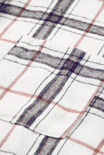 Load image into Gallery viewer, White Oversized Plaid Pattern Shacket with Slits
