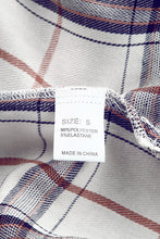 Load image into Gallery viewer, White Oversized Plaid Pattern Shacket with Slits
