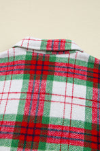 Load image into Gallery viewer, Red Christmas Plaid Casual Flannel Shacket
