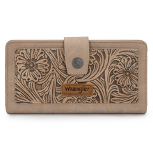 Load image into Gallery viewer, Wrangler Floral Tooled Wallet (tan)
