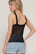 Load image into Gallery viewer, Sleeveless V-Neck Crochet Spring Sweater |

