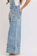 Load image into Gallery viewer, DENIM OVERALL WIDE-LEG JUMPSUIT
