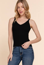 Load image into Gallery viewer, Double V-neck Cami Spring Sweater
