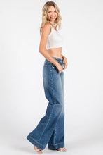 Load image into Gallery viewer, MID RISE STRETCH TROUSER WIDE LEG JEANS
