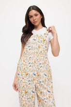 Load image into Gallery viewer, ROOSTER AND FLORAL PRINT OVERALLS
