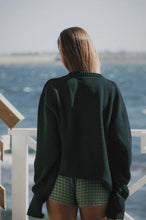 Load image into Gallery viewer, Ocean Fisherman Sardine pattern crewneck knit sweater

