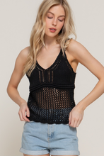 Load image into Gallery viewer, Sleeveless V-Neck Crochet Spring Sweater |
